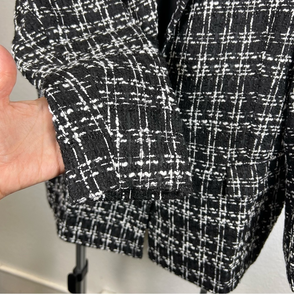 The Drop Black and White Plaid Women's Blazer Size XXL - Picture 4 of 9